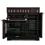 Rangemaster PDL90EICY/C Professional Deluxe Cranberry / Chrome 90cm Induction Range Cooker - product image 5