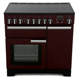 Rangemaster PDL90EICY/C Professional Deluxe Cranberry / Chrome 90cm Induction Range Cooker - product image 1