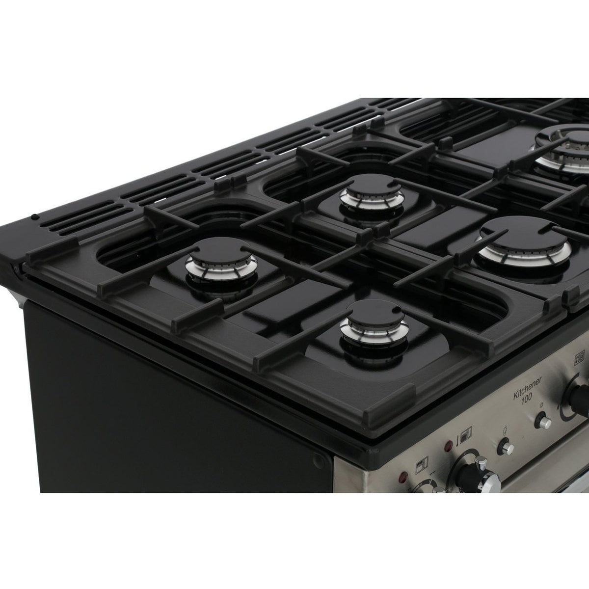 Rangemaster KCH100DFFBL/C Kitchener Black / Chrome 100cm Dual Fuel Range Cooker - product image 16