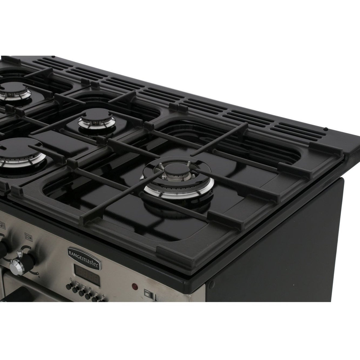 Rangemaster KCH100DFFBL/C Kitchener Black / Chrome 100cm Dual Fuel Range Cooker - product image 18