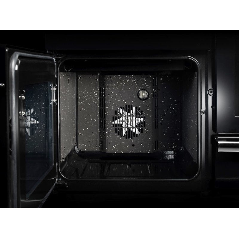Rangemaster KCH100DFFBL/C Kitchener Black / Chrome 100cm Dual Fuel Range Cooker - product image 5