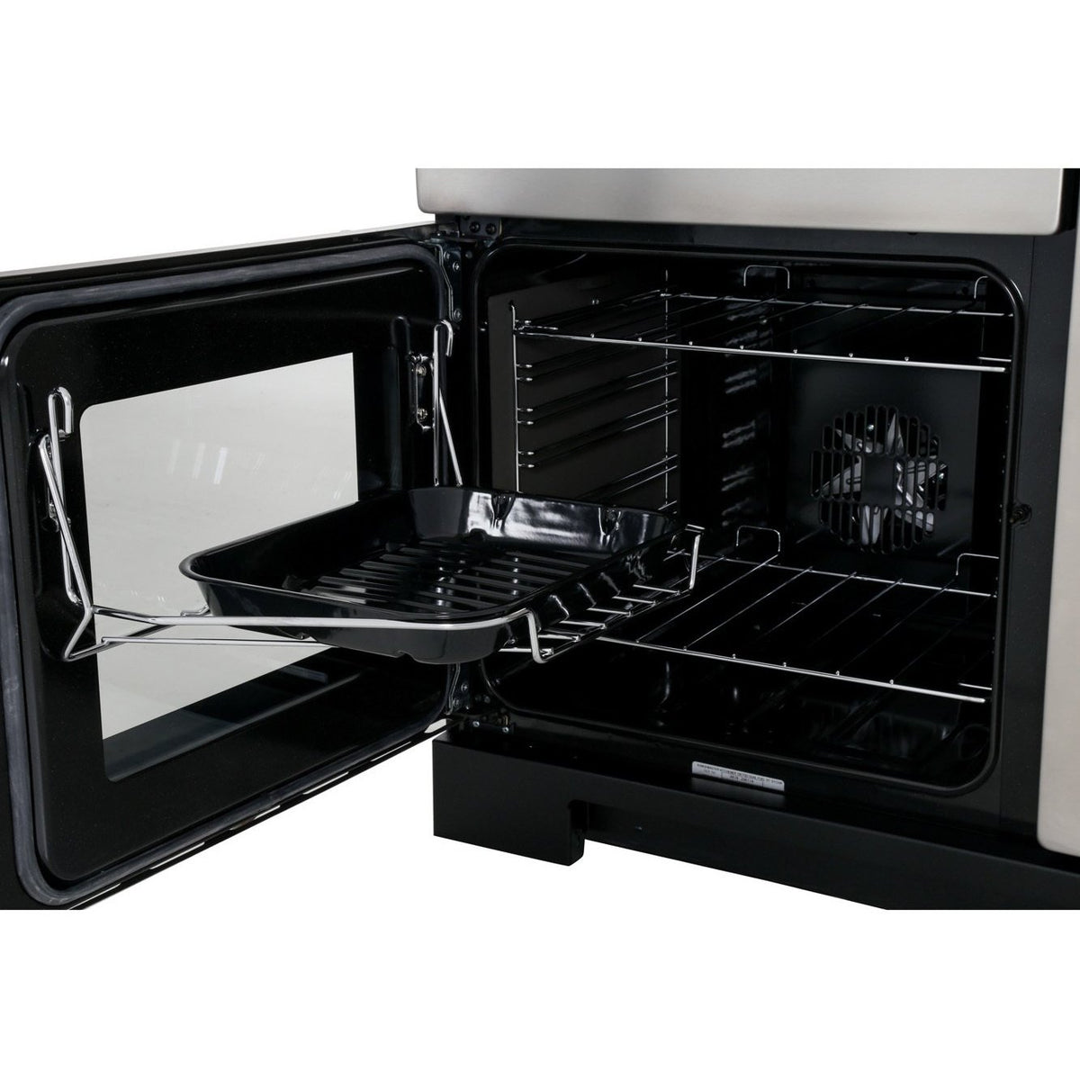 Rangemaster KCH100DFFBL/C Kitchener Black / Chrome 100cm Dual Fuel Range Cooker - product image 7