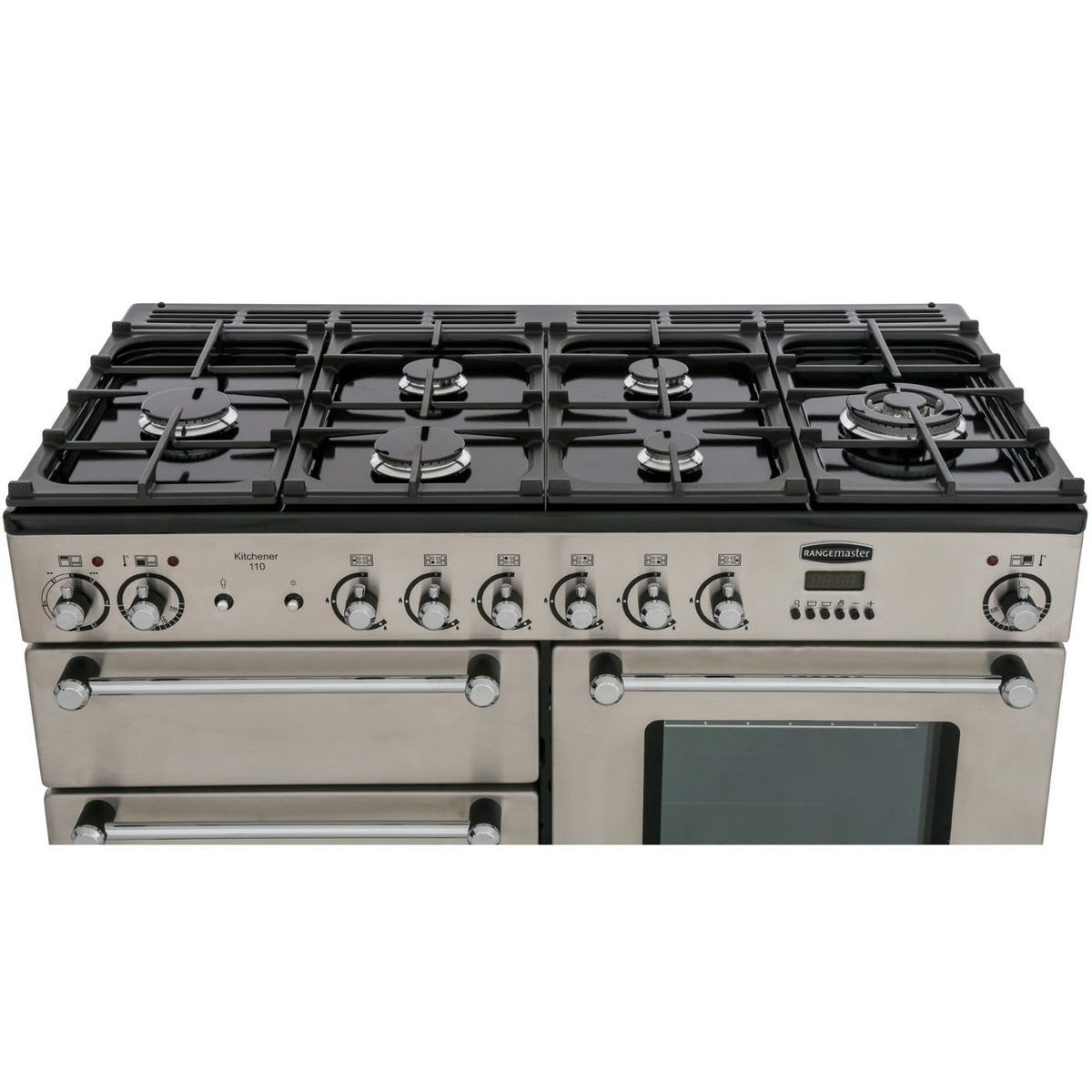Rangemaster KCH110DFFSS/C Kitchener Stainless Steel / Chrome 110cm Dual Fuel Range Cooker - product image 13