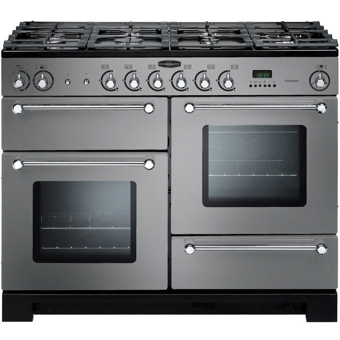 Rangemaster KCH110DFFSS/C Kitchener Stainless Steel / Chrome 110cm Dual Fuel Range Cooker - product image 1