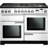 Rangemaster PDL110DFFWH/C Professional Deluxe White / Chrome 110cm Dual Fuel Range Cooker - product image 1