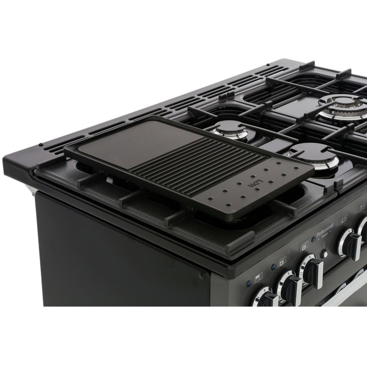 Rangemaster PDL100DFFWH/C Professional Deluxe White / Chrome 100cm Dual Fuel Range Cooker - product image 17