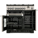 Rangemaster PDL90DFFWH/C Professional Deluxe White / Chrome 90cm Dual Fuel Range Cooker - product image 2