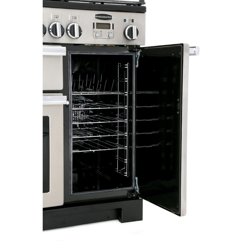 Rangemaster PDL90DFFWH/C Professional Deluxe White / Chrome 90cm Dual Fuel Range Cooker - product image 6