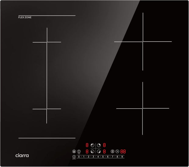 "CIARRA  CBBIH4BF 7200W 4-Zone Built-in Induction Hob with Flex Zone & Touch Control"