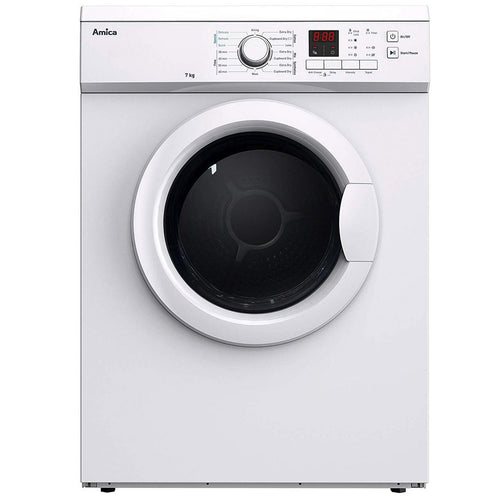 7Kg Vented Tumble Dryer White, Freestanding - Amica ADV7CLCW