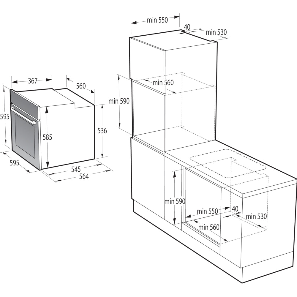 Hisense BSA66346ADBGUK Hi6 BlackLine Oven - product image 13