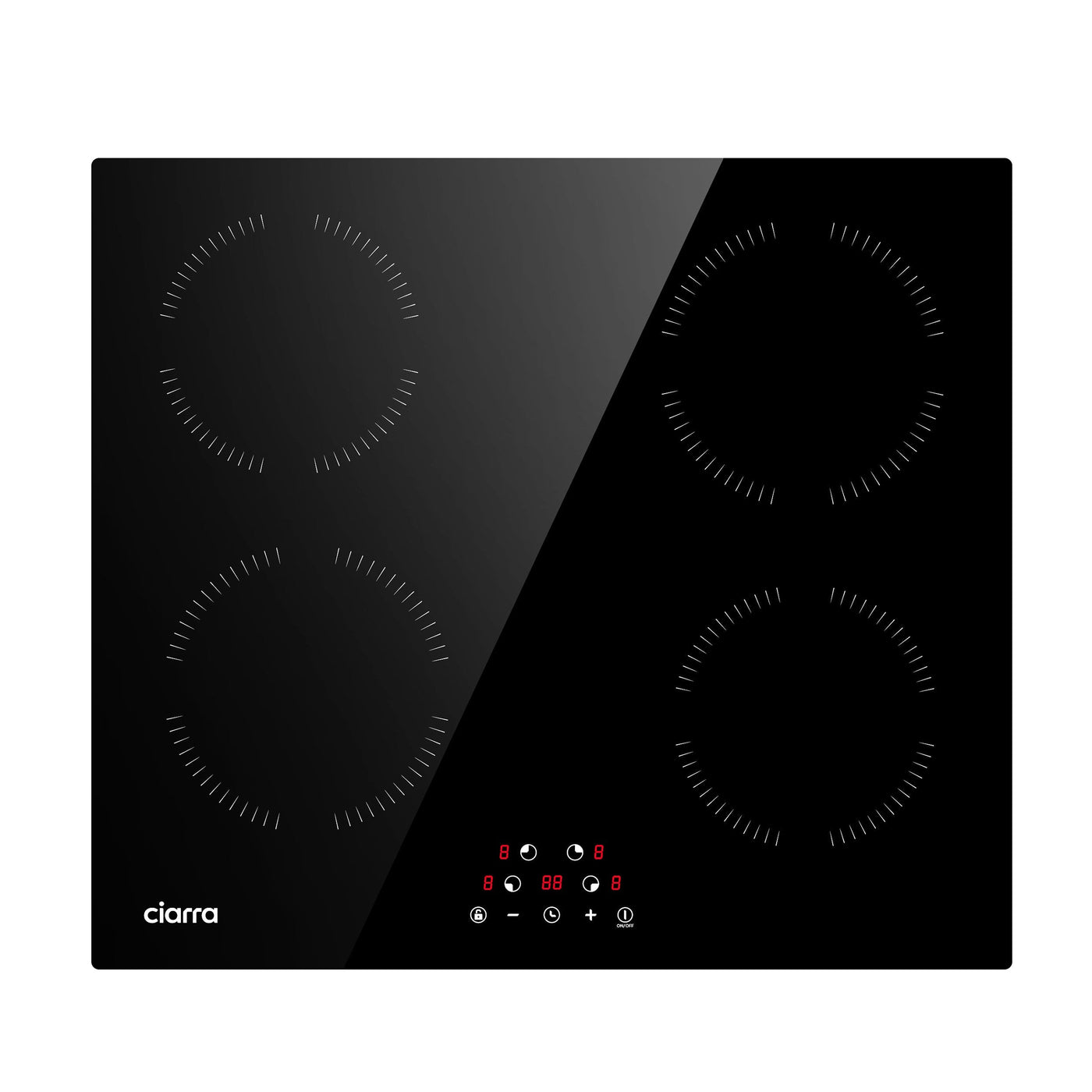 CIARRA Built-in Induction Hob with 4 Zones 9 Power Levels CABBIH4-A