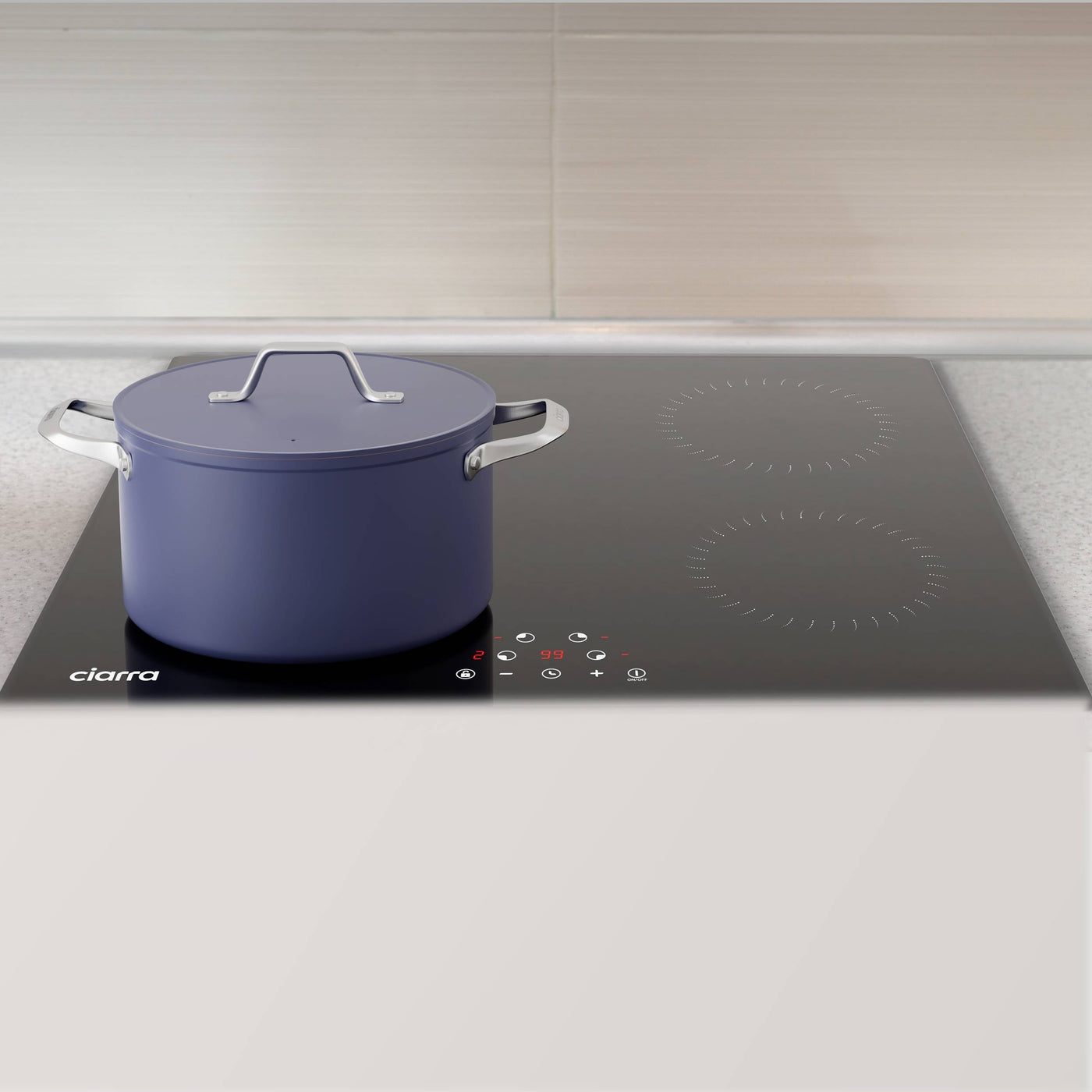 CIARRA Built-in Induction Hob with 4 Zones 9 Power Levels CABBIH4-A