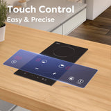CIARRA 29cm Built-in Induction Hob 2 Zone 2900W Electric Cooktop with UK Plug & Child Lock CBBIH292T-OW