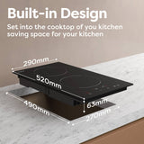 CIARRA 29cm Built-in Induction Hob 2 Zone 2900W Electric Cooktop with UK Plug & Child Lock CBBIH292T-OW