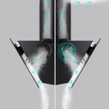 Ciarra 60cm Inclined Angled Cooker Hood Recirculation or Extraction Modes Stainless Steel Design in Black CBCB6762A-OW