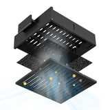 CIARRA 60cm Slim Cooker Hood in Black Under Cabinet CBCB6903D-B