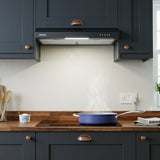 CIARRA 60cm Slim Cooker Hood in Black Under Cabinet CBCB6903D-B