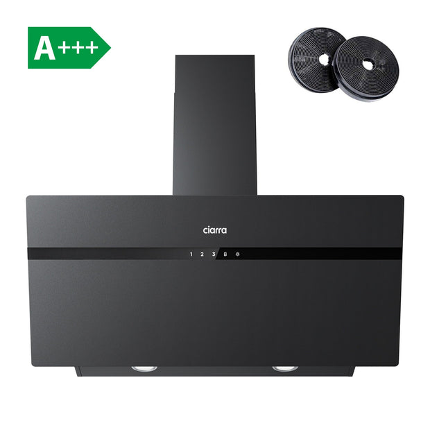 CIARRA 90cm Frosted Glass Angled Cooker Hood Anti-Fingerprint A+++ CBCG9736H-G