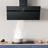CIARRA 90cm Frosted Glass Angled Cooker Hood Anti-Fingerprint A+++ CBCG9736H-G