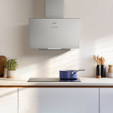 Ciarra 60cm Inclined Angled Cooker Hood Recirculation or Extraction Mode Stainless Steel Design CBCS6762A-OW