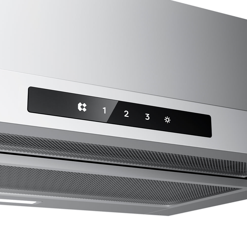 CIARRA 60cm Grey Built-in Telescopic Cooker Hood CBCS6909A-OW | A+ Rated, Touch Control, LED