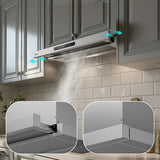 CIARRA 60cm Grey Built-in Telescopic Cooker Hood CBCS6909A-OW | A+ Rated, Touch Control, LED