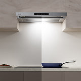 CIARRA 60cm Grey Built-in Telescopic Cooker Hood CBCS6909A-OW | A+ Rated, Touch Control, LED