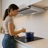 CIARRA 60cm Grey Built-in Telescopic Cooker Hood CBCS6909A-OW | A+ Rated, Touch Control, LED