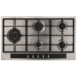 CDA HG9351SS 86cm 5 Burner Gas Hob, Stainless Steel - CDA HG9351SS product image 1 at Appliances Arena
