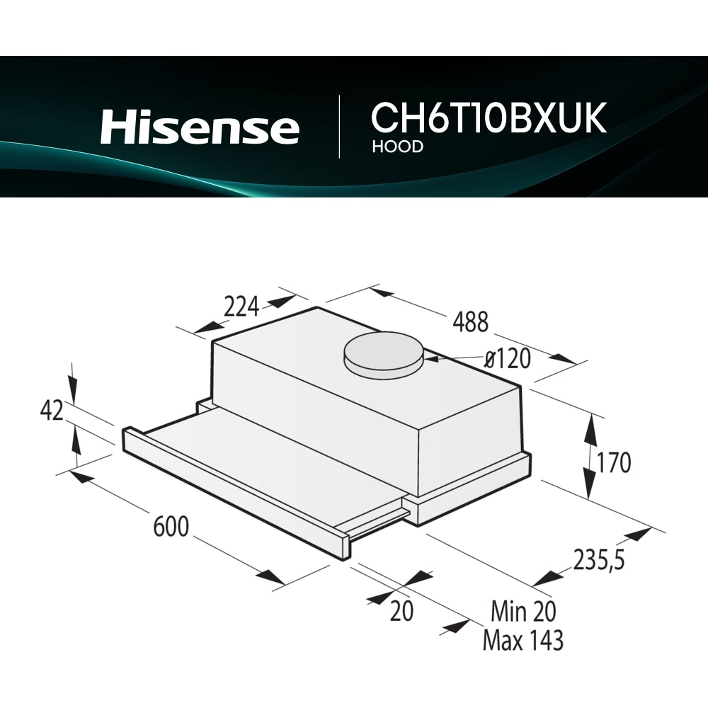 Hisense CH6T10BXUK Cooker Hood - product image 14