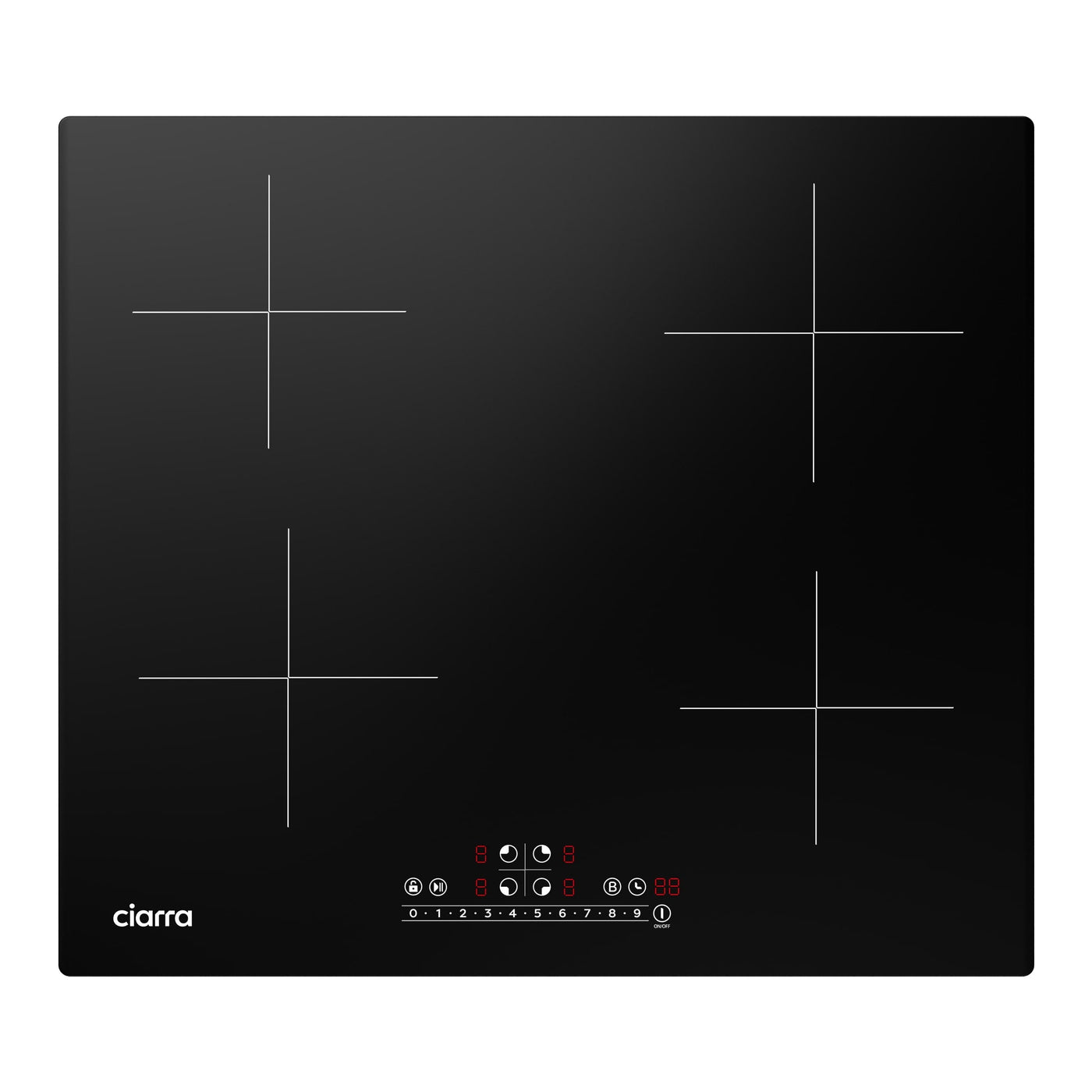 CIARRA Built-in Induction Hob with 4 Zones with Boost CBBIH4B-OW
