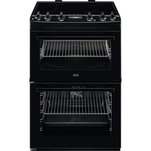 AEG CIX6540ACB Induction Electric Cooker with Double Oven, Black, A Rated