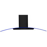 90cm Black LED Curved Glass Chimney Cooker Hood – SIA CPLE90BL - London Houseware - 2