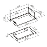 90cm Silver Canopy Cooker Hood Extractor - SIA CUP90SI
