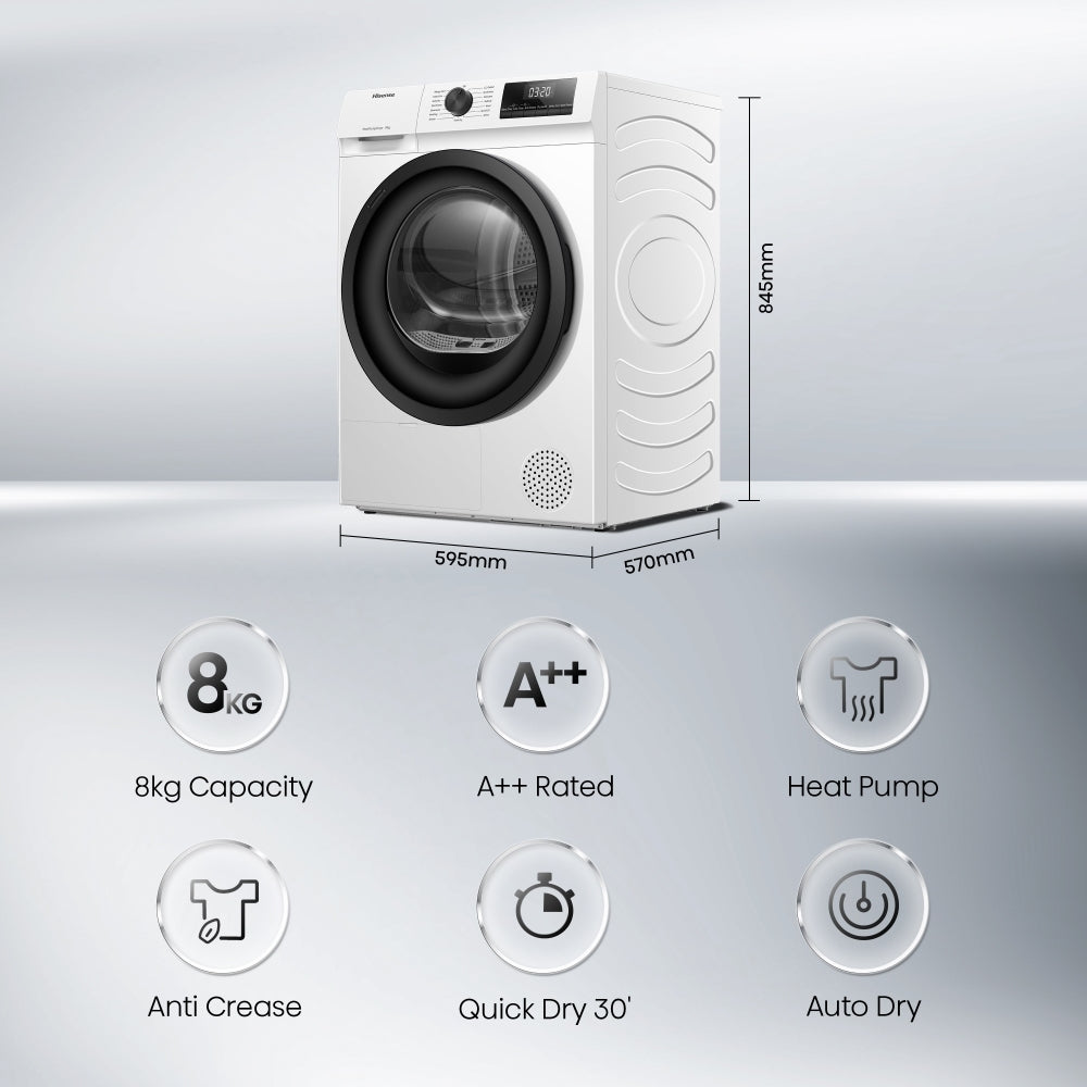 Hisense DH1Q802BW2 Tumble Dryer - product image 2