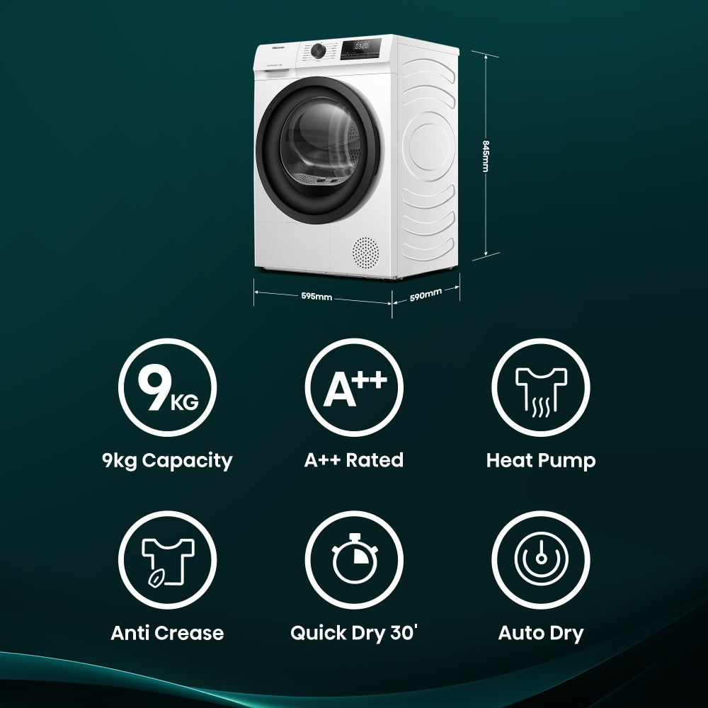 Hisense DH1Q902BW2 Tumble Dryer - product image 2