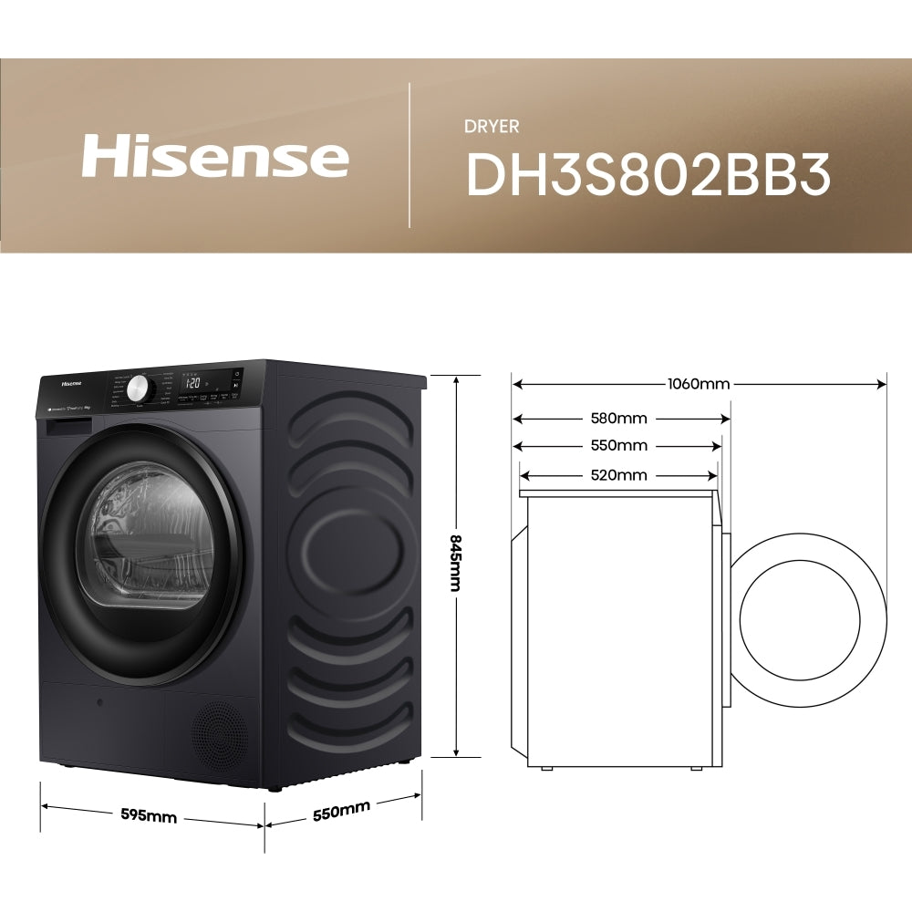 Hisense DH3S802BB3 Tumble Dryer - product image 18