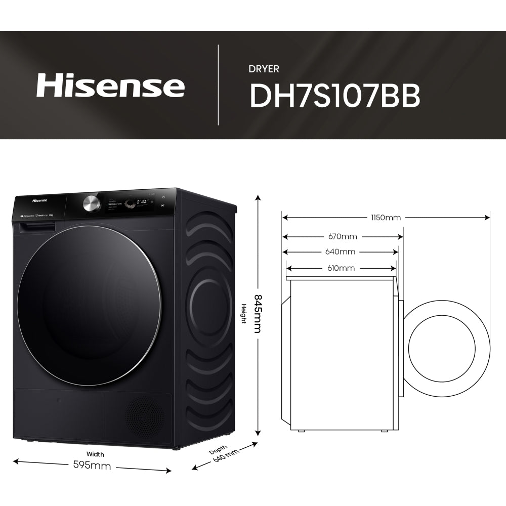 Hisense DH7S107BB Tumble Dryer - product image 33