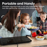 CIARRA Portable Induction Hob 13 Amp Plug 2800W Double Hotplate with Touch Control CUTIH2-OW