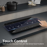 CIARRA Portable Induction Hob 13 Amp Plug 2800W Double Hotplate with Touch Control CUTIH2-OW