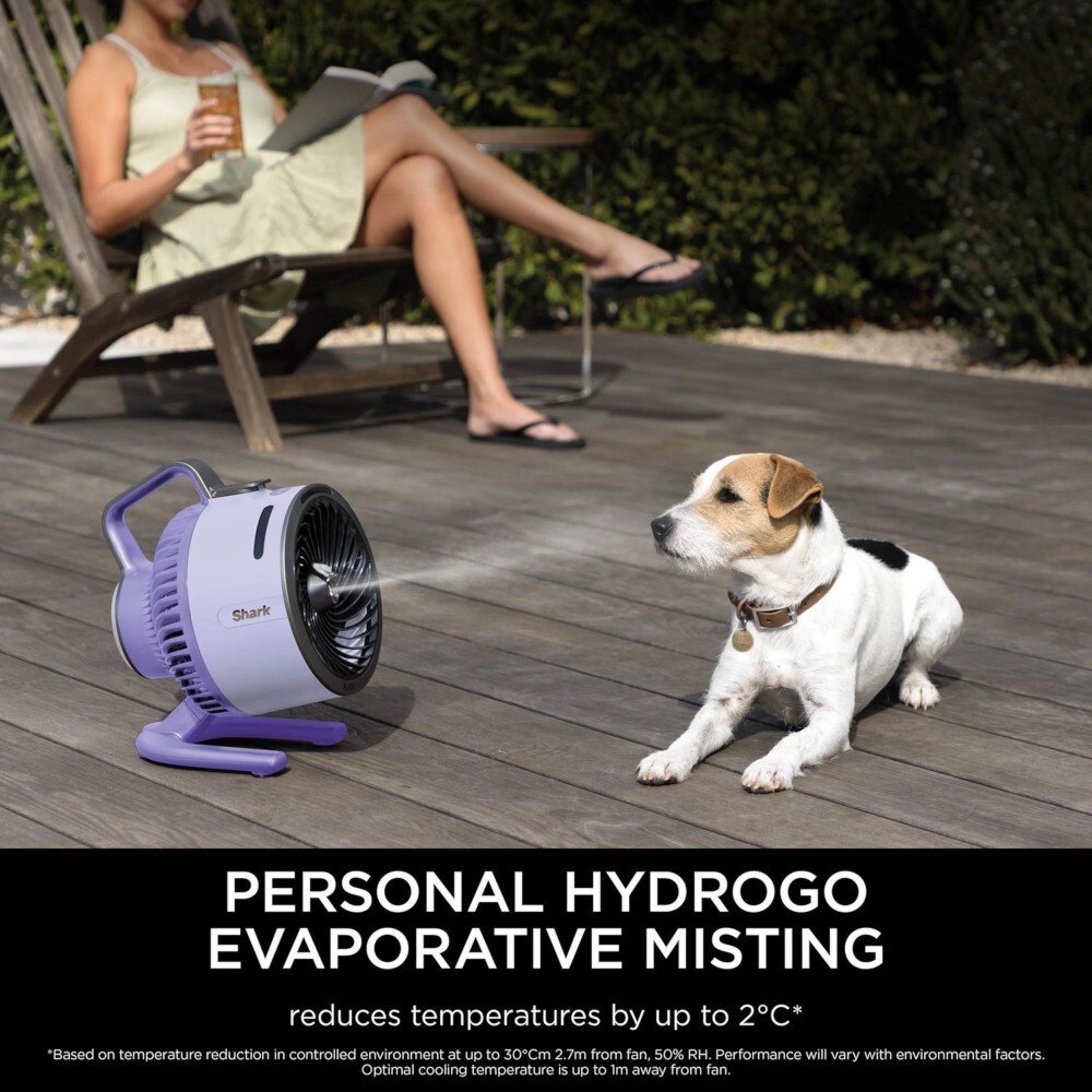 Shark FA050UKLV FlexBreeze HydroGo Misting Fan, Lilac - product image 7