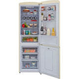 330L Retro Frost Free Fridge Freezer, Cream - CDA Florence Barley - London Houseware - 8