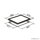 90cm Black Glass 5 Burner Gas Hob - SIA GHG902BL - London Houseware - 9