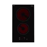 30cm 2 Zone Electric Ceramic Hob, Domino Black - CDA HC3621FR - Naamaste London Homewares - 6