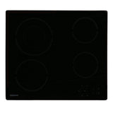 58cm Black 4 Zone Electric Ceramic Hob - Hotpoint HR612CH - Naamaste London Homewares - 1