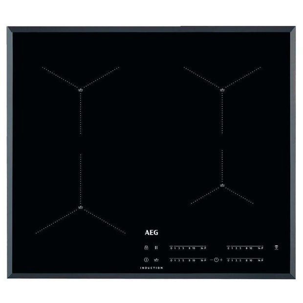60cm 4 Zone AEG Induction Hob, SenseBoil Black - IAE64411FB - Naamaste London Homewares - 1
