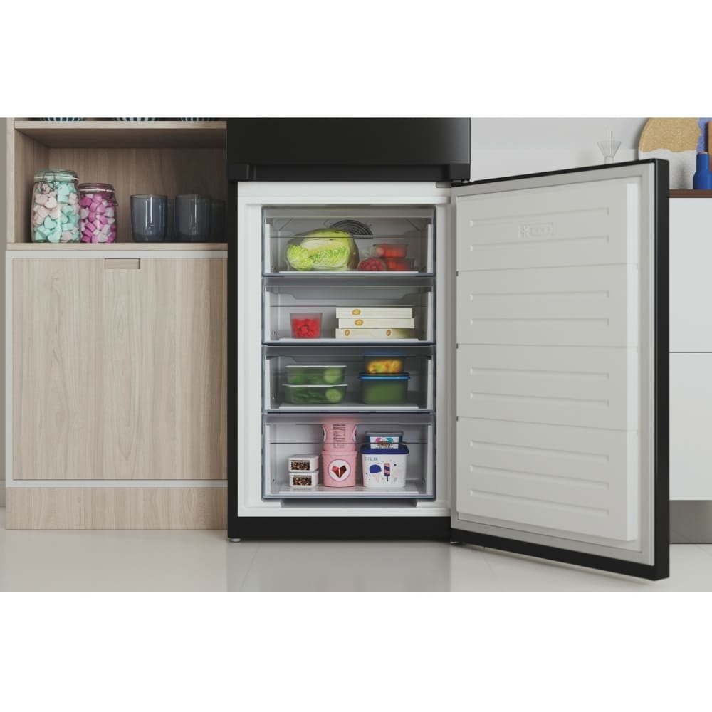 322L No Frost Black Fridge Freezer, 50/50 - Indesit IBTNF60182BAQUAUK - London Houseware - 5