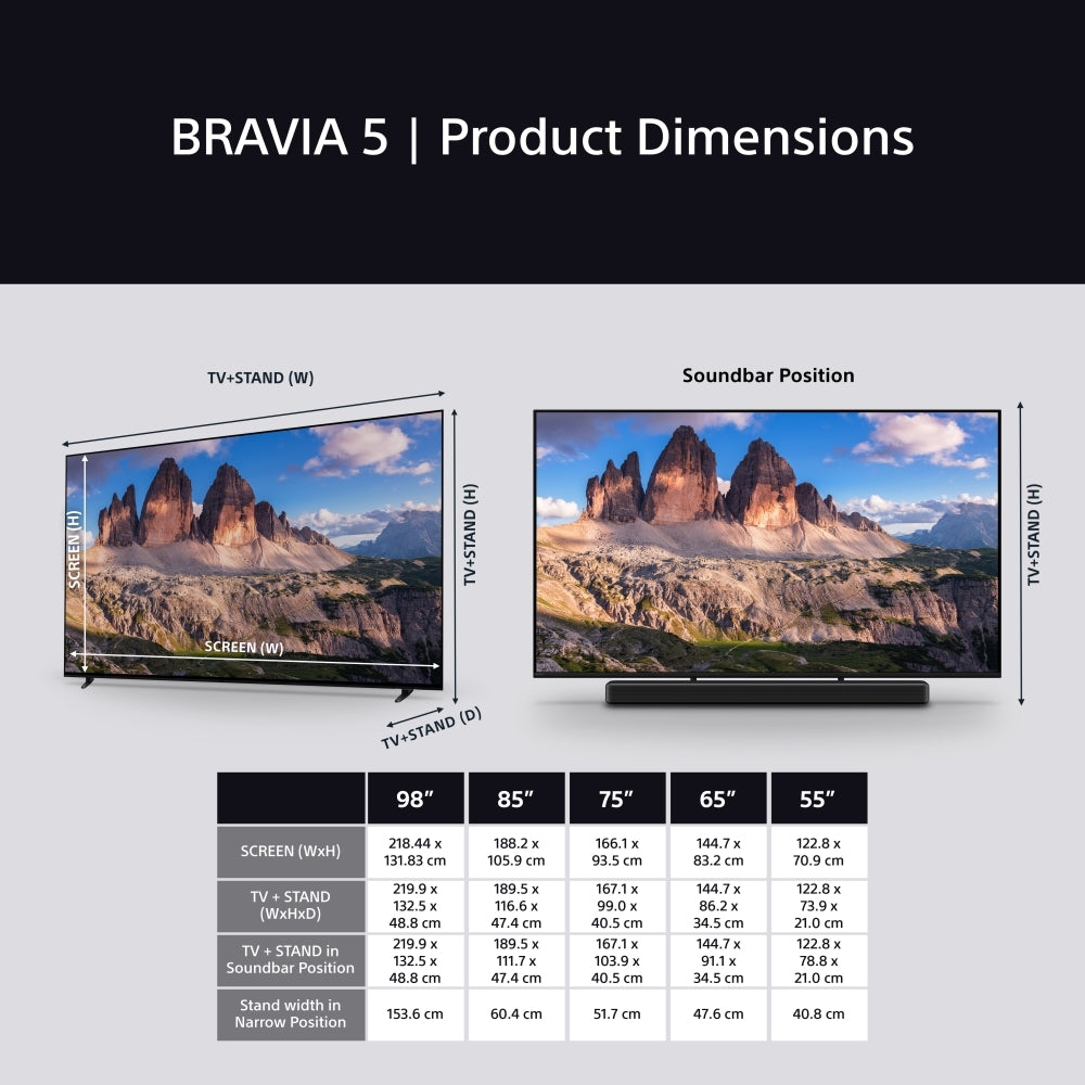 Sony K75XR55BP.UKA BRAVIA 5 75" Mini LED Smart Television - product image 20