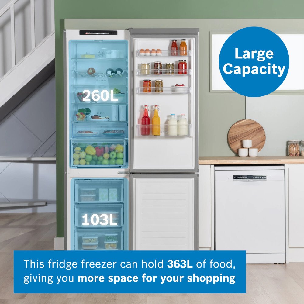 Bosch KGN392LAGG Series 4 Fridge Freezer - product image 8